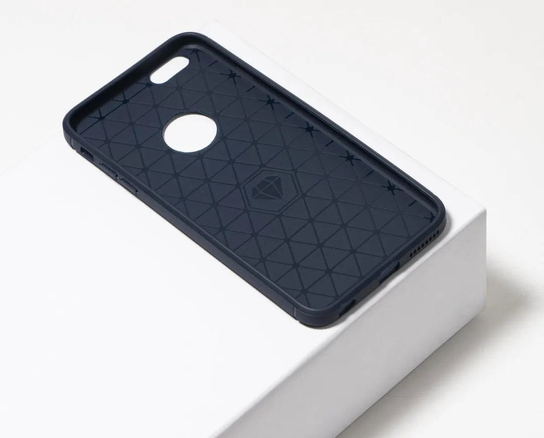 BMAX Carbon iPhone 6/6s Plus Hoesje - Blauw