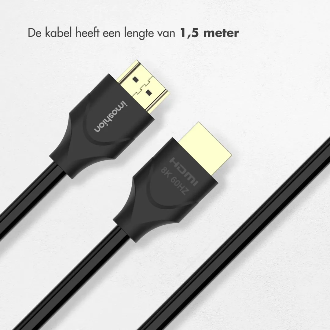 imoshion SH00066044 HDMI 2.1 Kabel 1.5m - Zwart