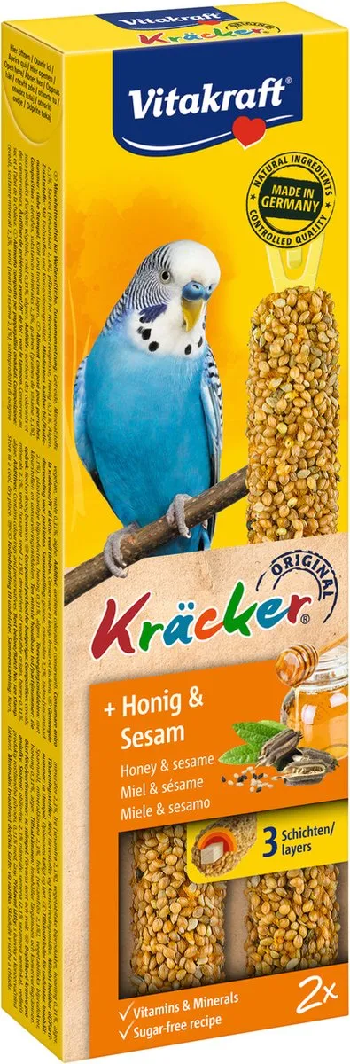 Vitakraft Parkietkracker 2-in-1 Honing - Vogelsnack