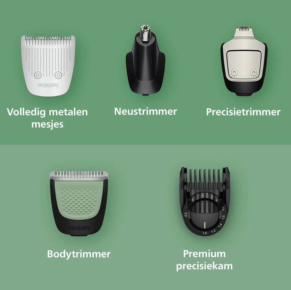 Philips Series 7000 MG7921/15 Multigroom Trimmer - 15 in 1 - Zwart/Grijs