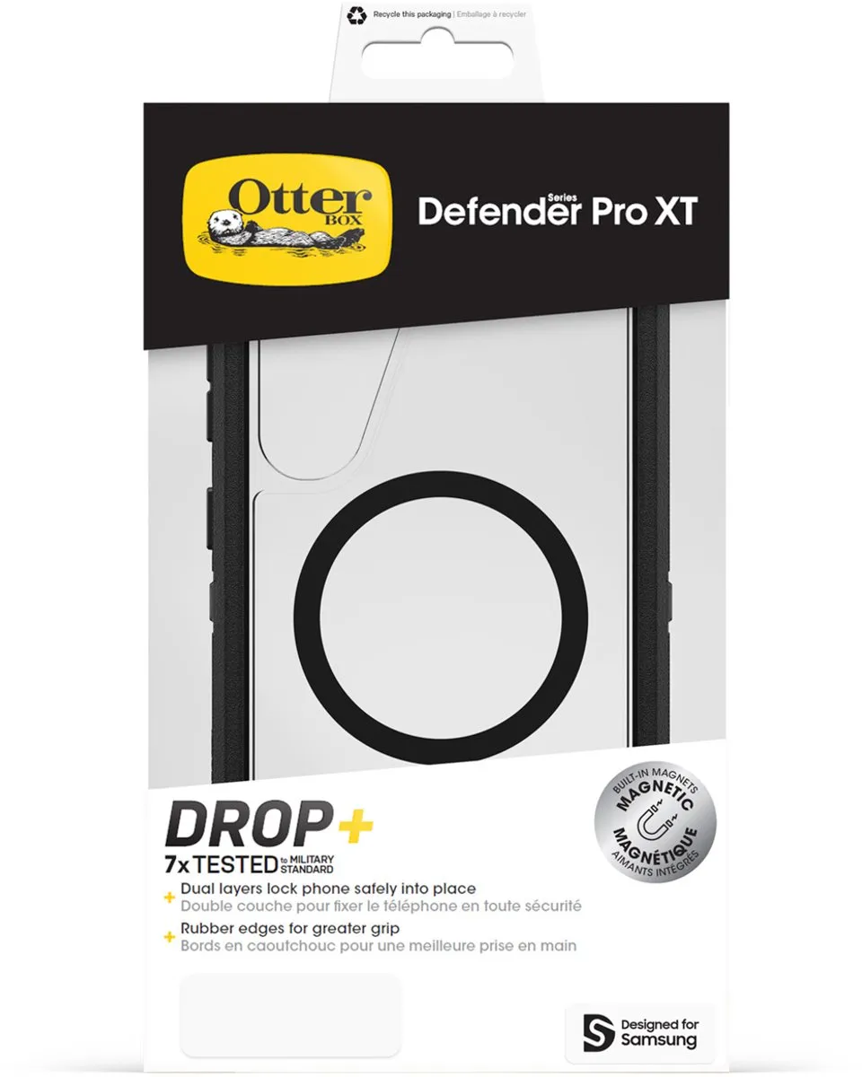 OtterBox Defender XT Magnets Case Samsung Galaxy S25 Plus - Zwart/Transparant