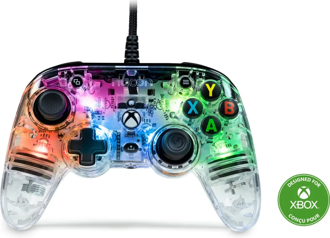 Nacon Pro Compact Controller Xbox Series X|S - Transparant RGB