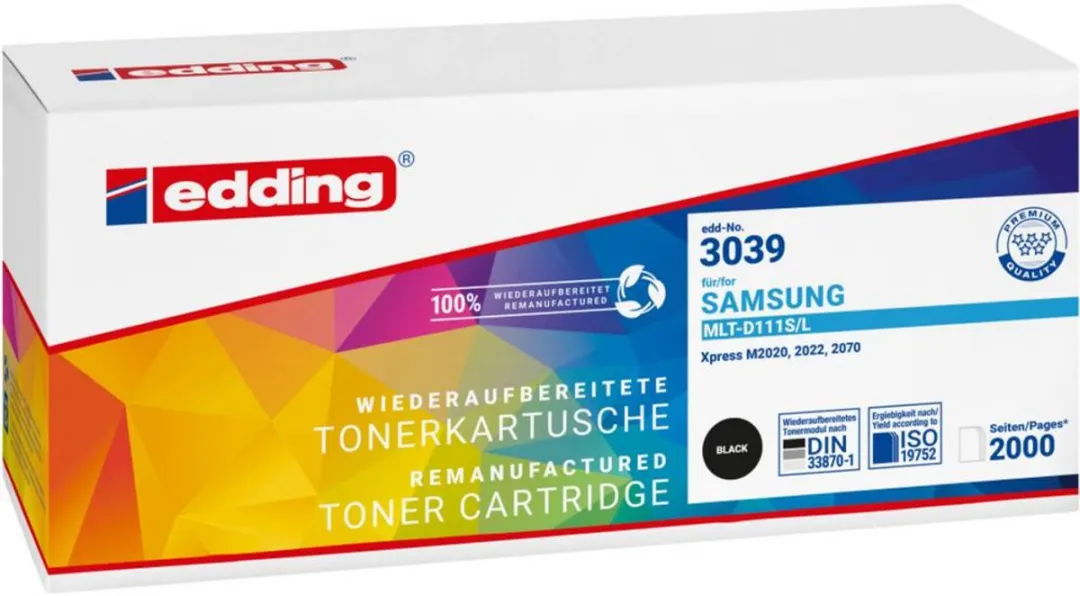 edding 3039 Toner - Zwart - 1500 Pagina's - Samsung MLT-D111S