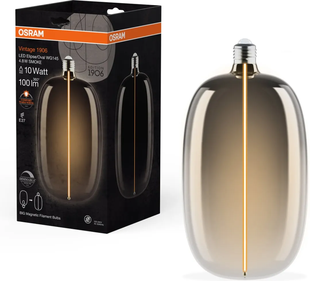 Osram Vintage 1906 Big Elipse Oval LED - 4,8W 100lm E27 Warm Wit - afbeelding 6 van 6
