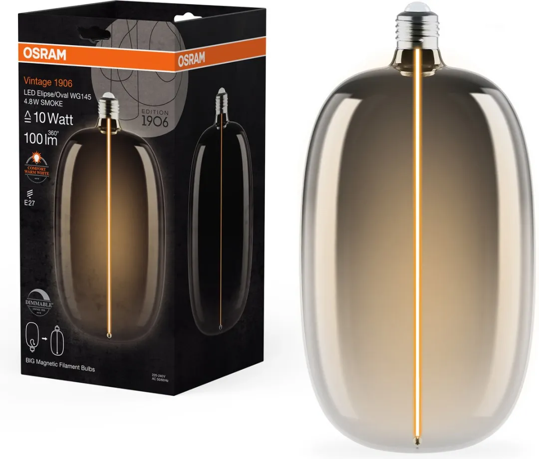 Osram Vintage 1906 Big Elipse Oval LED - 4,8W 100lm E27 Warm Wit