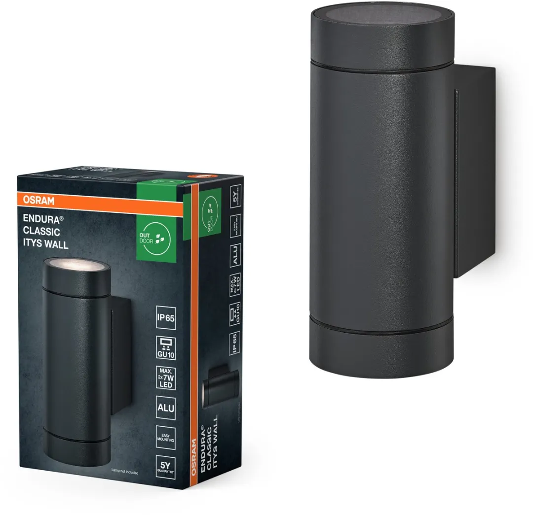 Osram Endura Classic Itys Wall GU10 IP65 - Donkergrijs