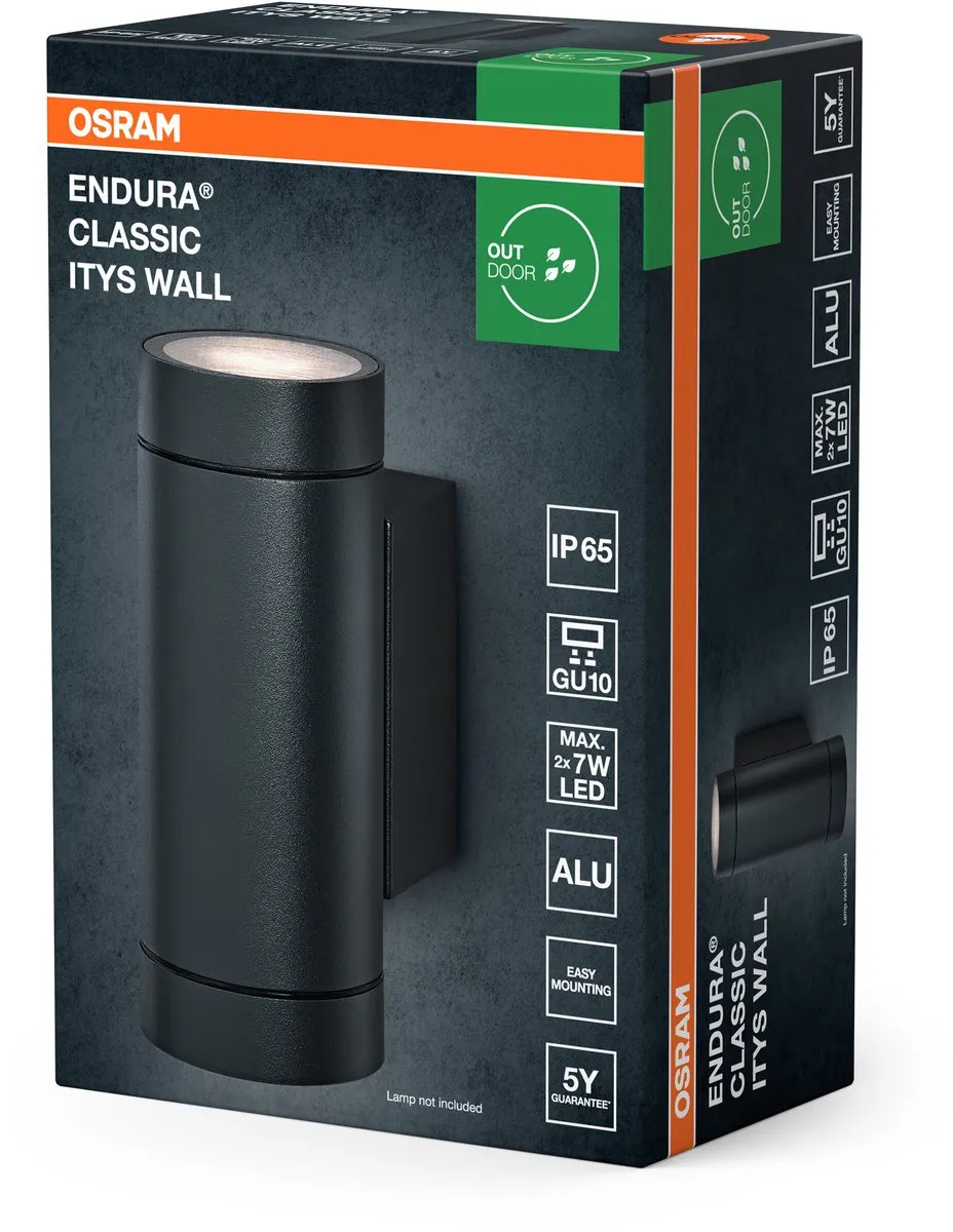 Osram Endura Classic Itys Wall GU10 IP65 - Donkergrijs - afbeelding 6 van 6