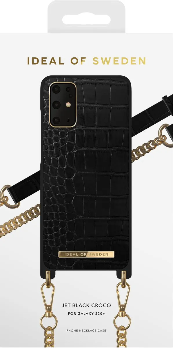 iDeal of Sweden Galaxy S20+ Jet Black Crocodile Hoesje - IDNCSS20-S11-207