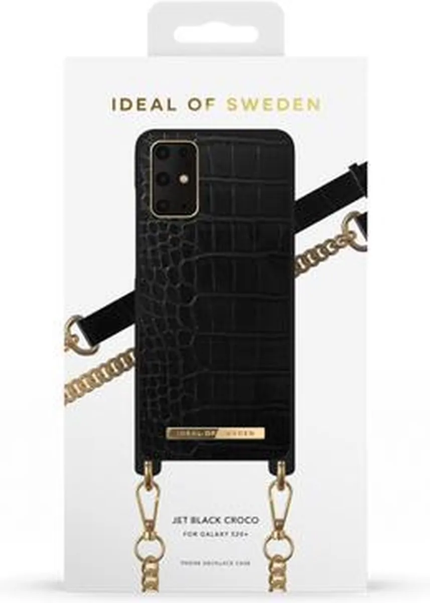 iDeal of Sweden Galaxy S20+ Jet Black Crocodile Hoesje