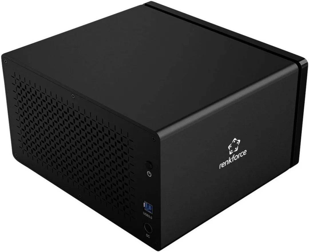 Renkforce RF-6647854 8-Bay 3.5" HDD Behuizing - USB 3.0 - Zwart