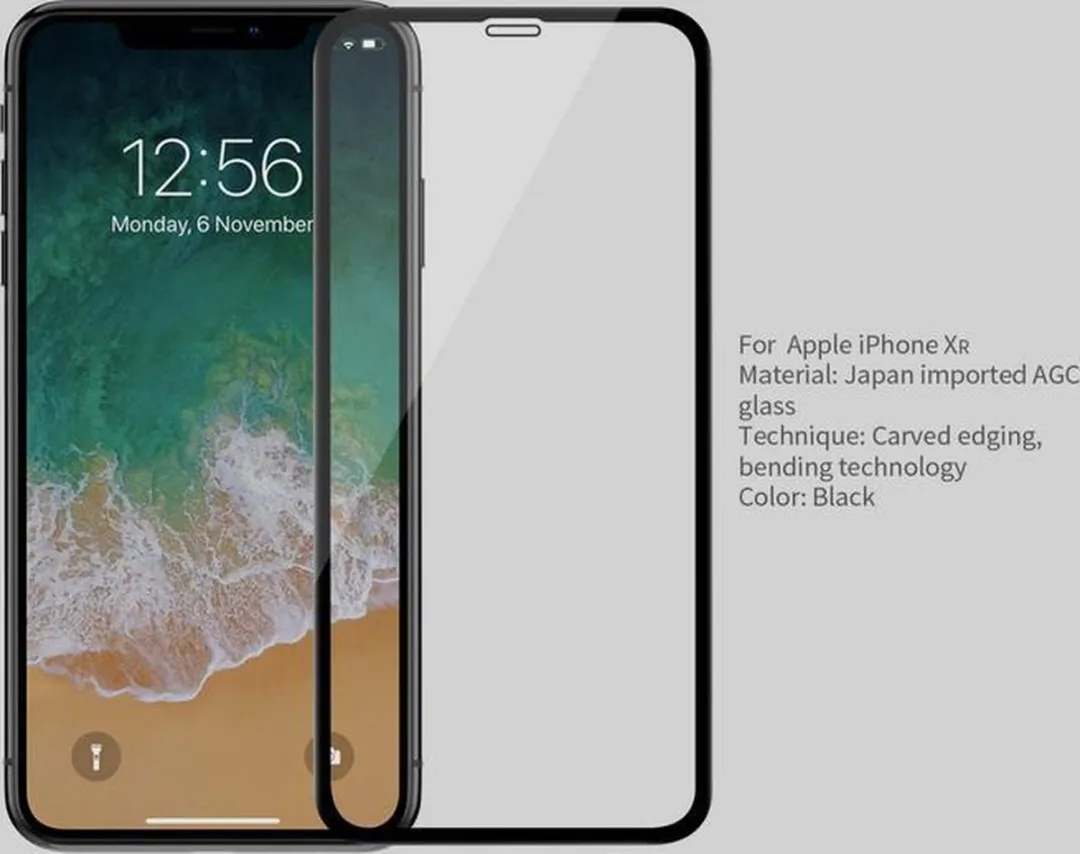Nillkin FullFace Tempered Glass 3D CP+MAX iPhone XR - Zwart
