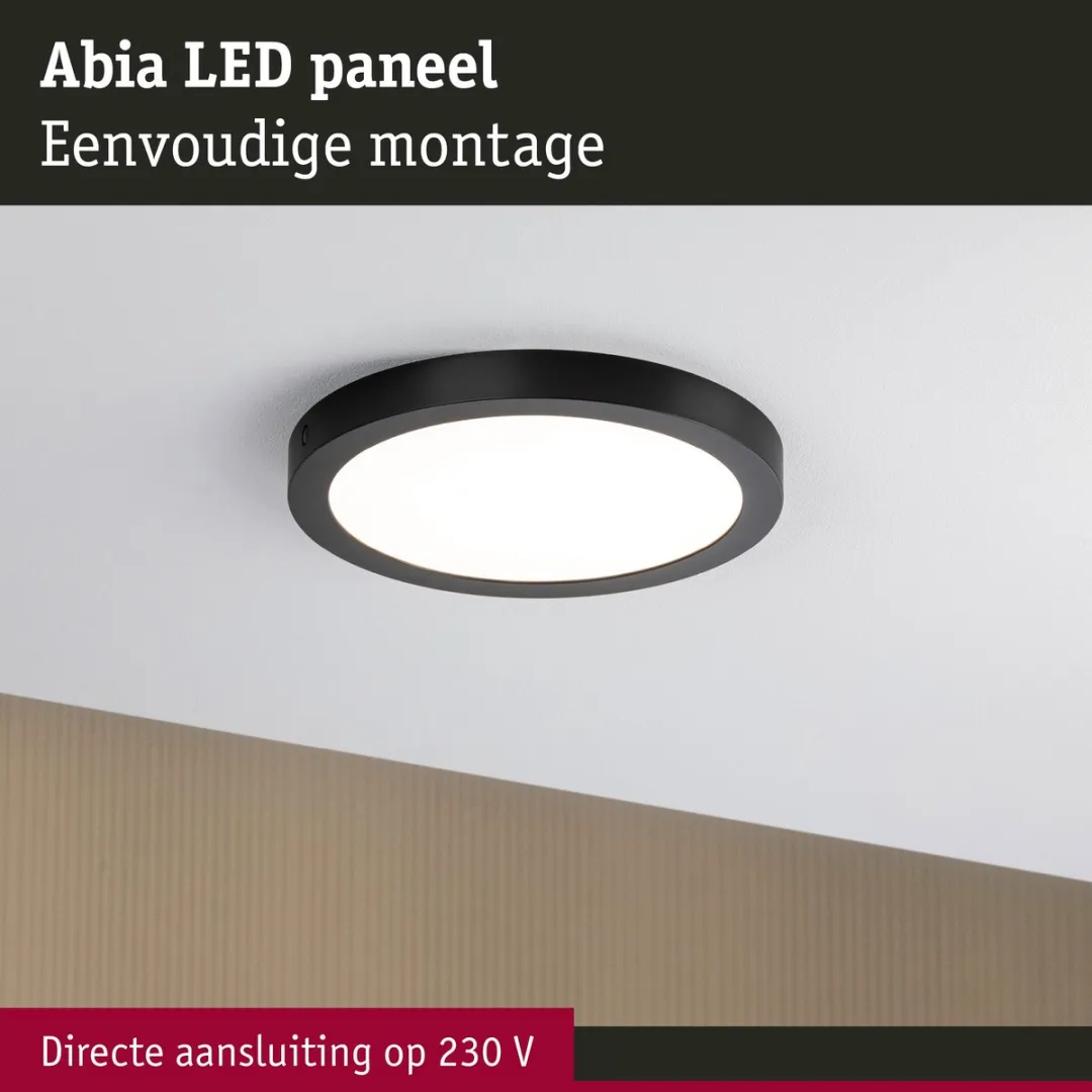 Paulmann LED-paneel Abia rond 300mm - 3x22W 2700K - Zwart mat