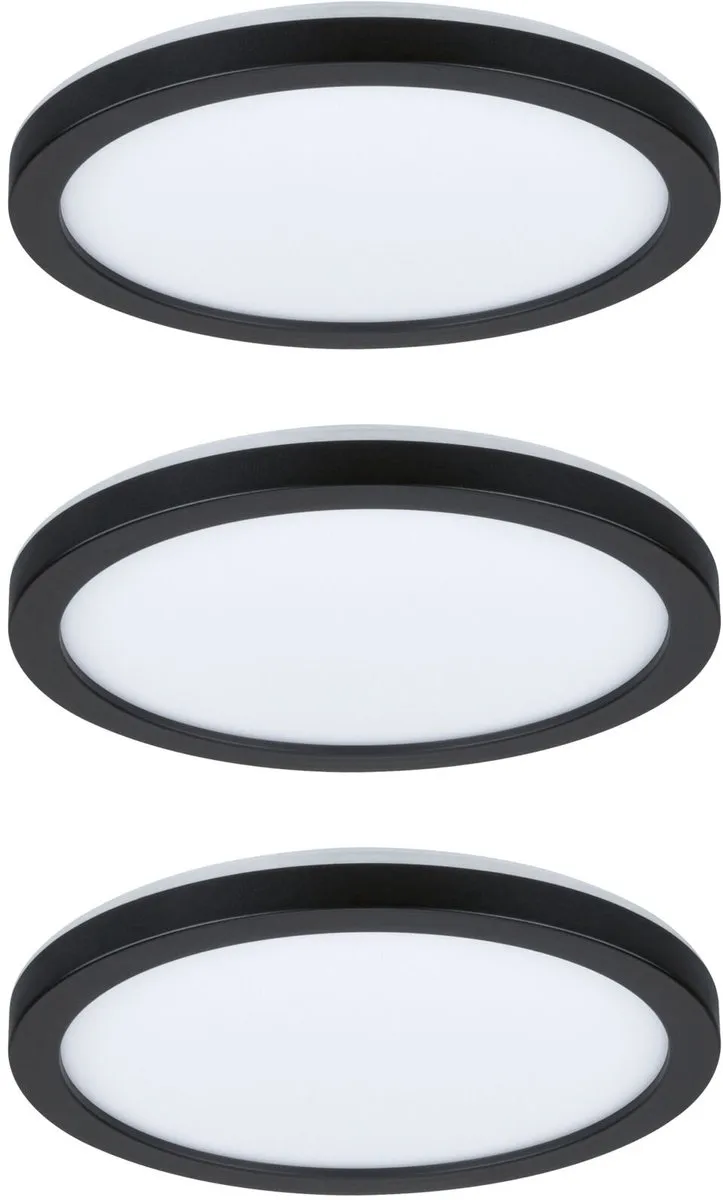 Paulmann LED-paneel Abia rond 300mm - 3x22W 2700K - Zwart mat