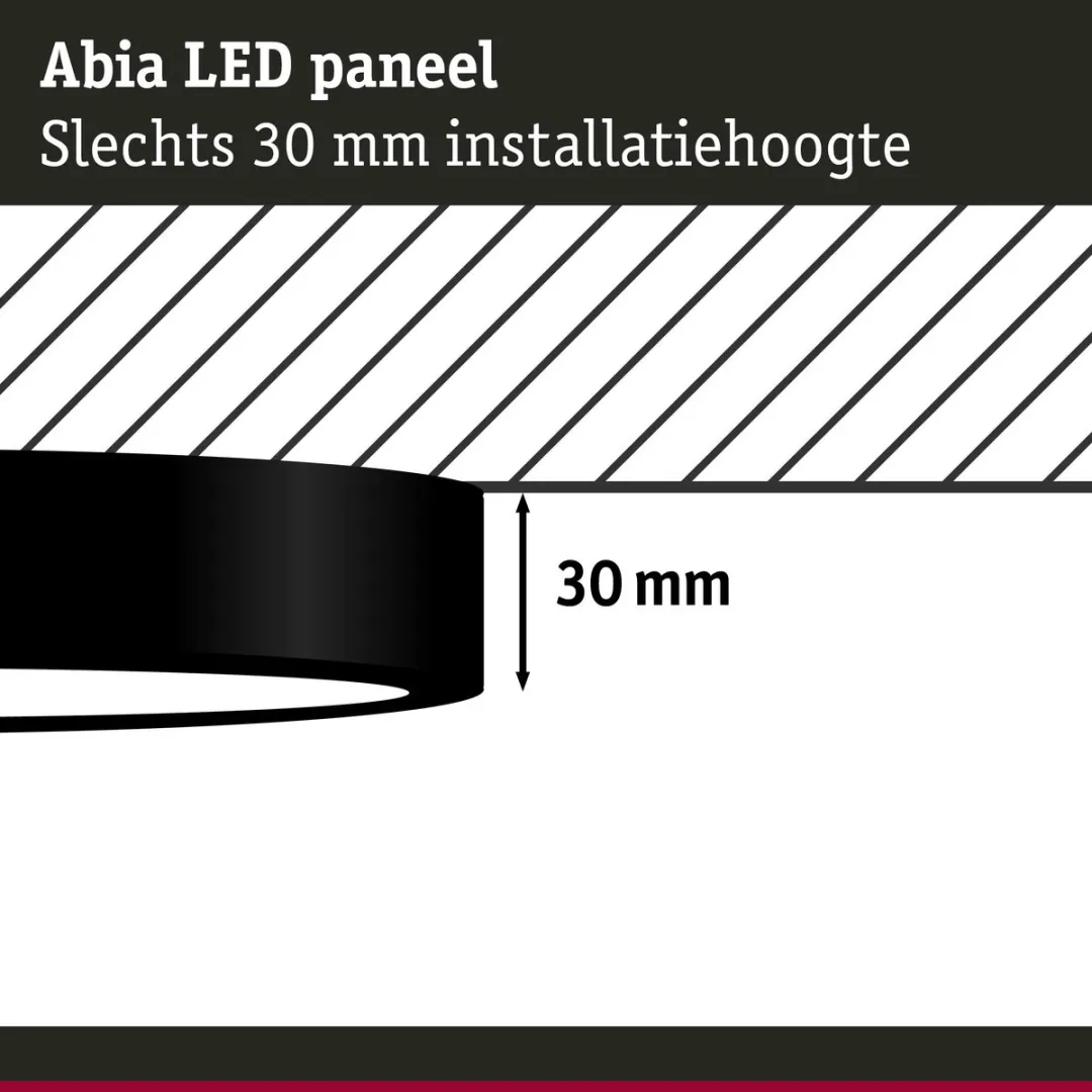 Paulmann LED-paneel Abia rond 300mm - 3x22W 2700K - Zwart mat