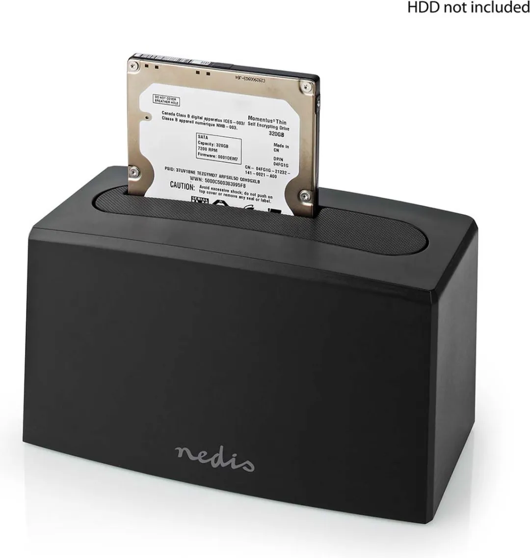 Nedis HDDUSB3210BK Dual-Bay Docking Station