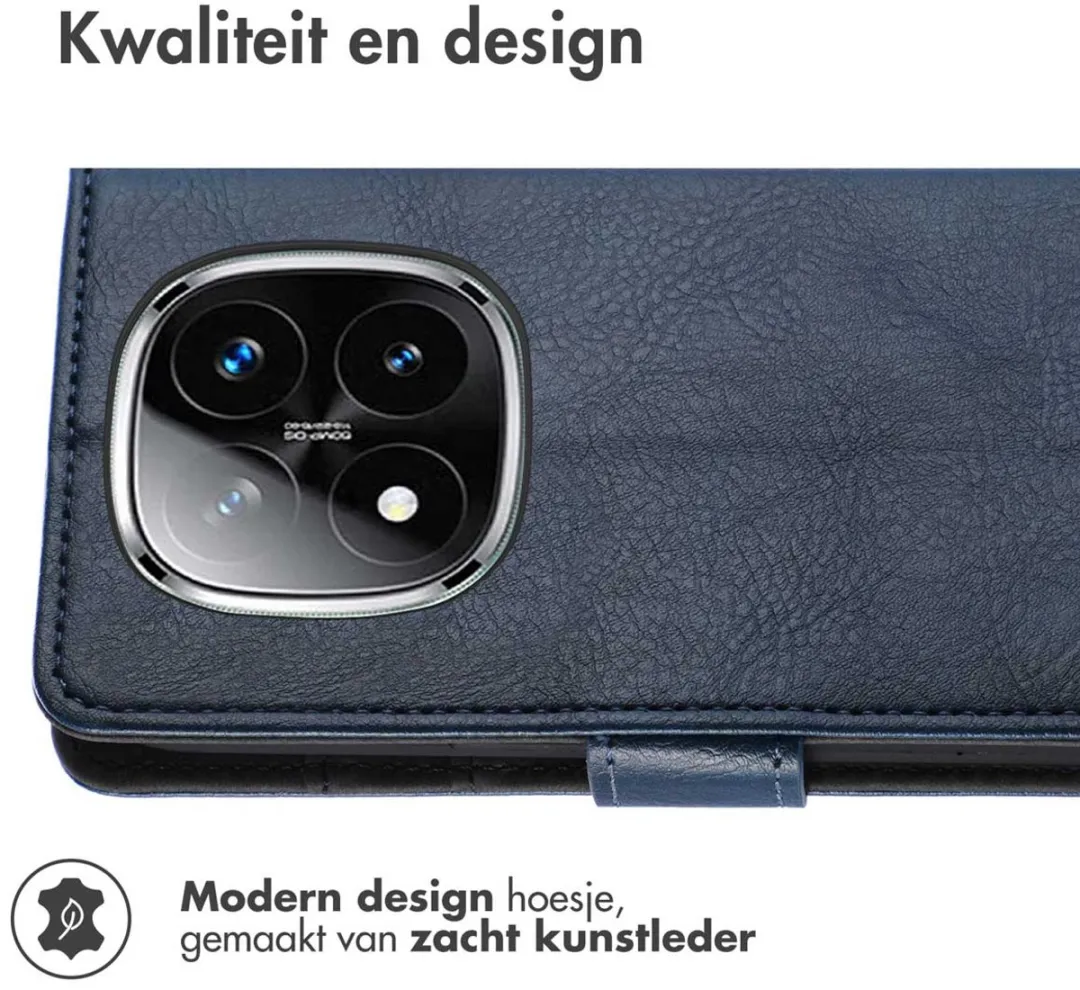 Imoshion Hoesje Xiaomi Redmi Note 14 Pro Plus 5G - 3 Pasjes - Donkerblauw