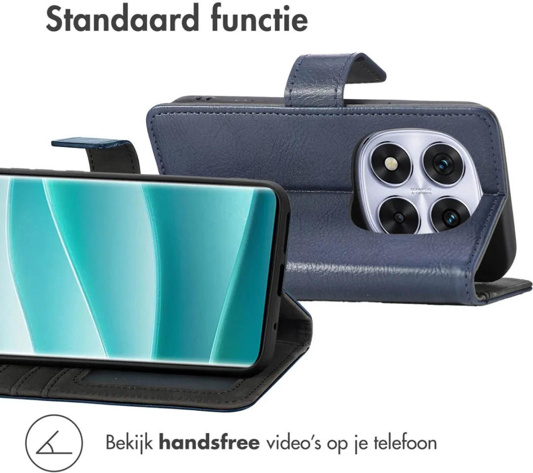 Imoshion Hoesje Xiaomi Redmi Note 14 Pro Plus 5G - 3 Pasjes - Donkerblauw