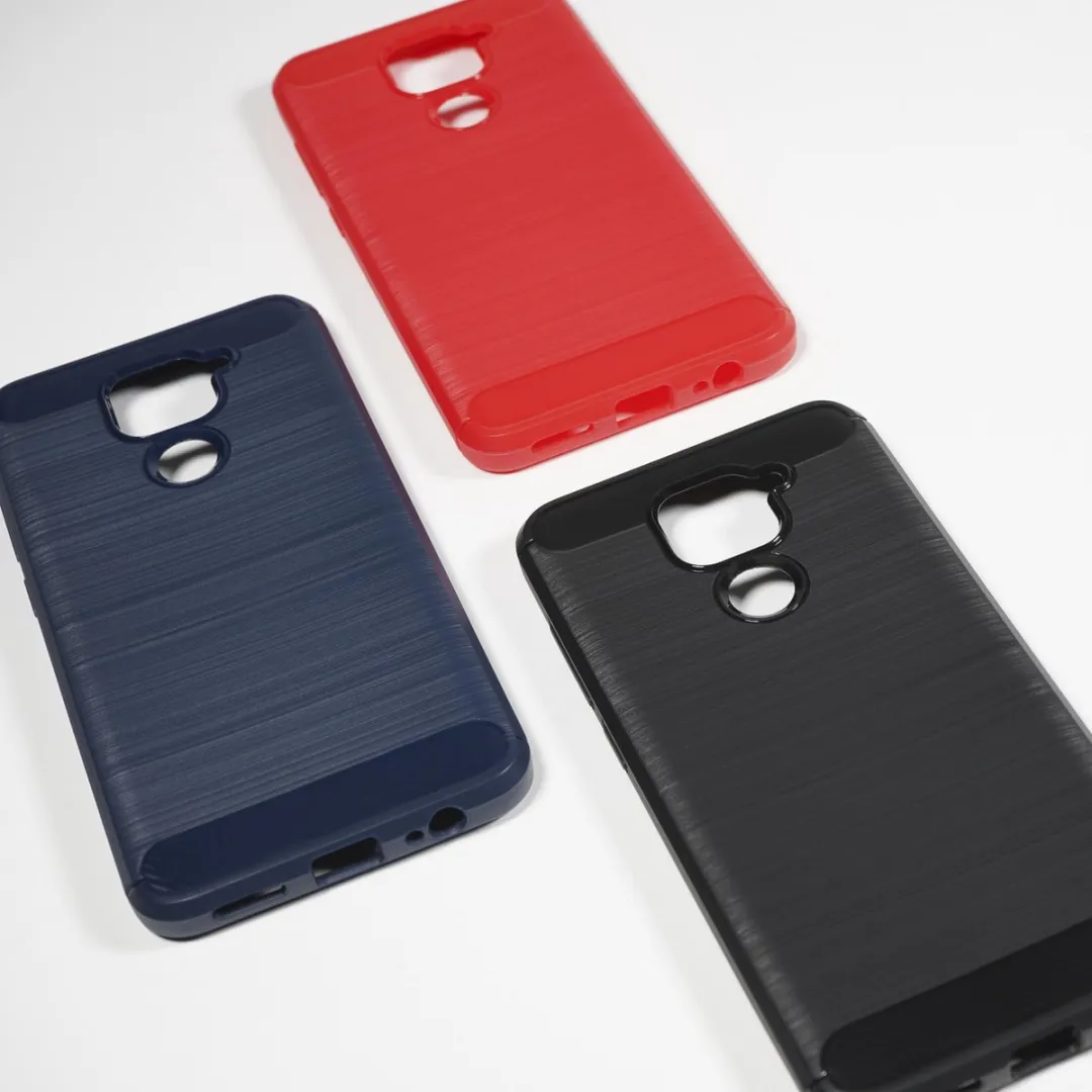 BMAX Carbon Soft Case Xiaomi Redmi Note 9 - Blauw