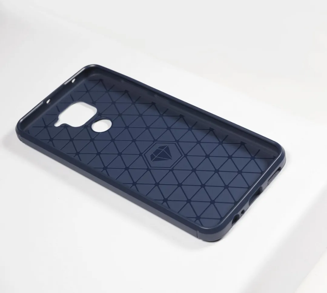 BMAX Carbon Soft Case Xiaomi Redmi Note 9 - Blauw