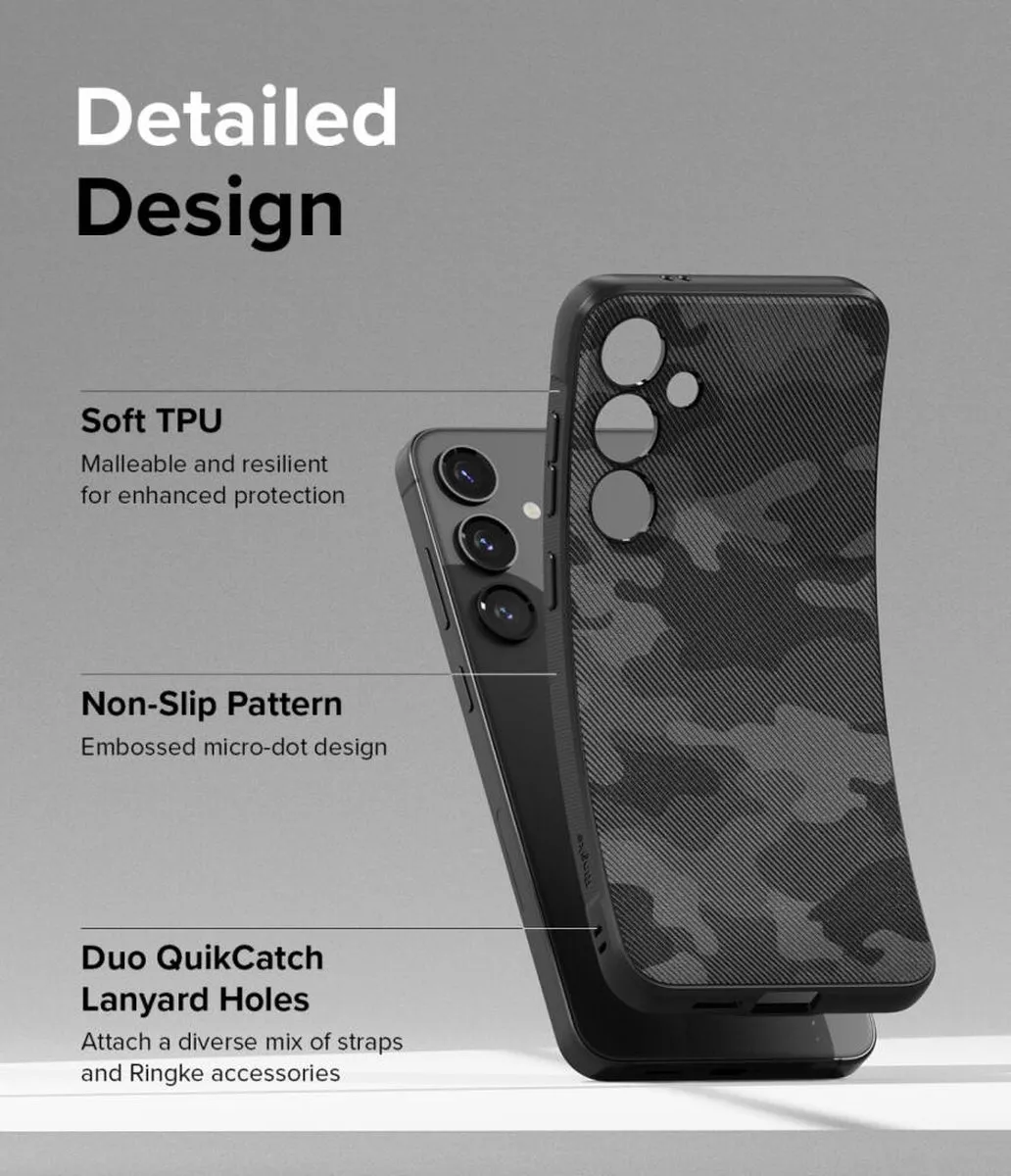 Ringke Onyx Design Hoesje Samsung Galaxy S24 - Camo Zwart
