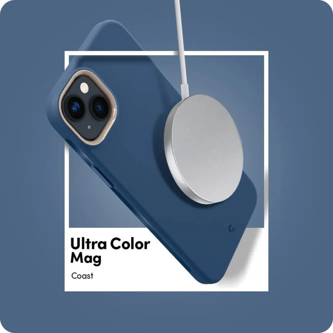 Spigen Cyrill Ultra Color MagSafe Hoesje - iPhone 14 Plus - Blauw - afbeelding 6 van 6