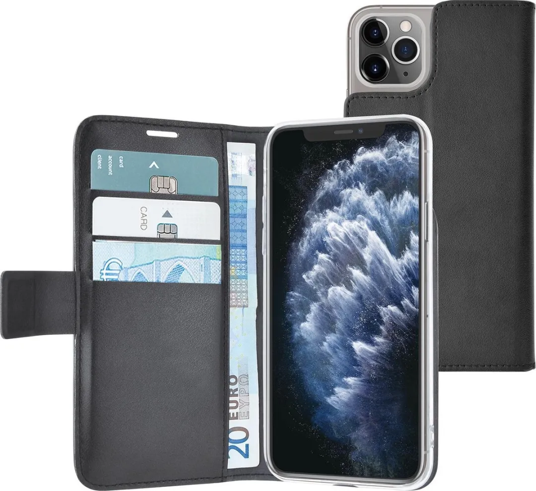 Azuri iPhone 11 Pro Walletcase - 3 Pasjes - Zwart - afbeelding 6 van 6