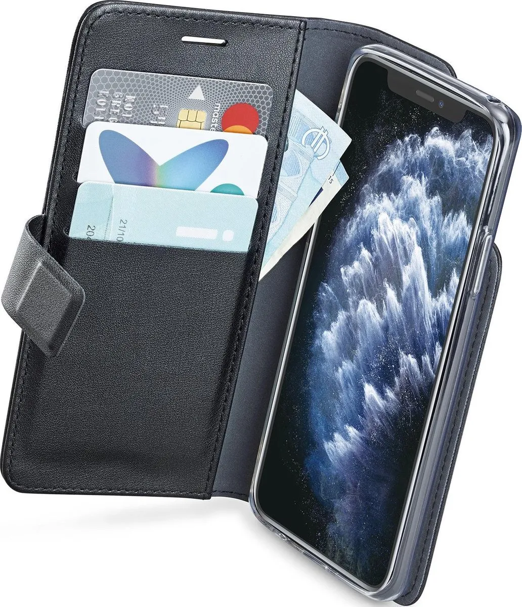 Azuri iPhone 11 Pro Walletcase - 3 Pasjes - Zwart - afbeelding 4 van 6