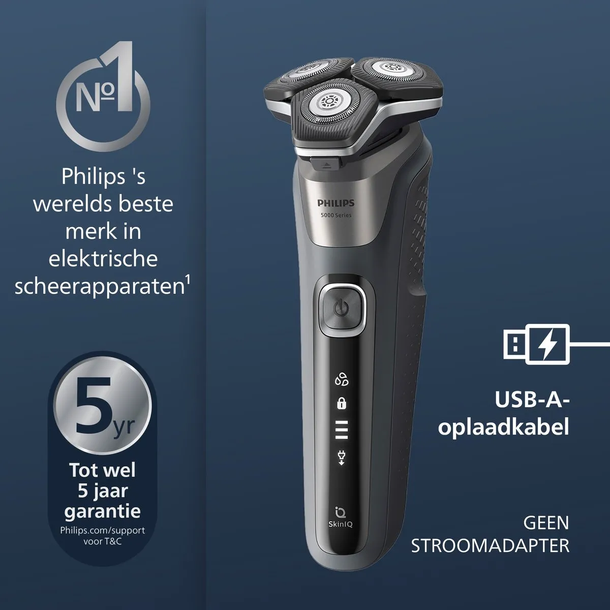 Philips Shaver 5000 Series S5887/35 Elektrisch Scheerapparaat - Koolstofgrijs