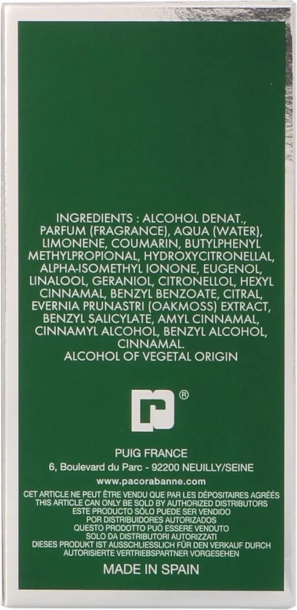 Paco Rabanne Pour Homme 30 ml Eau de Toilette - Herenparfum