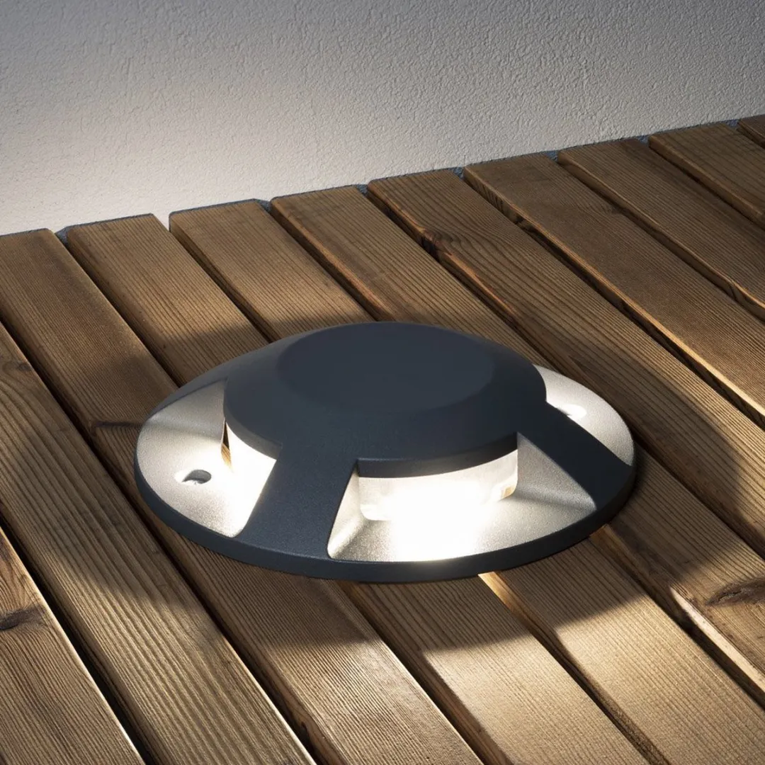 Konstsmide Grondspot 4 LED 3000K IP65 20cm Aluminium - Wit