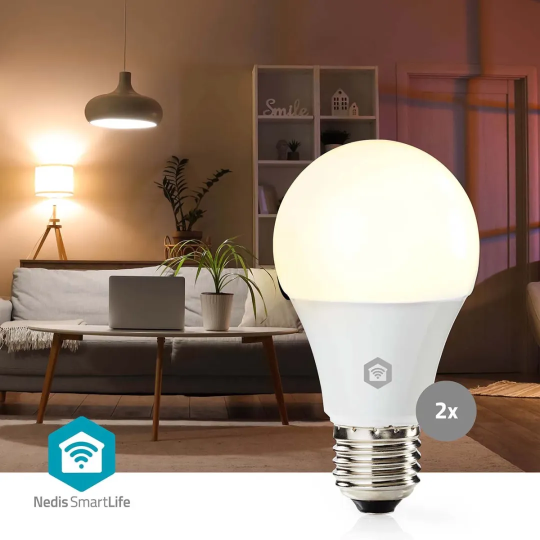 Nedis SmartLife RGB/Wit E27 Lamp 9W - 2 Stuks - Mat