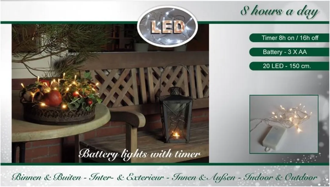 Anna's Collection Kerstverlichting 20 LED Warm Wit - Lichtsnoer