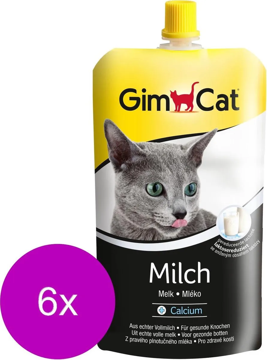 GimCat Melk voor Katten 200ml - 6 Pouches