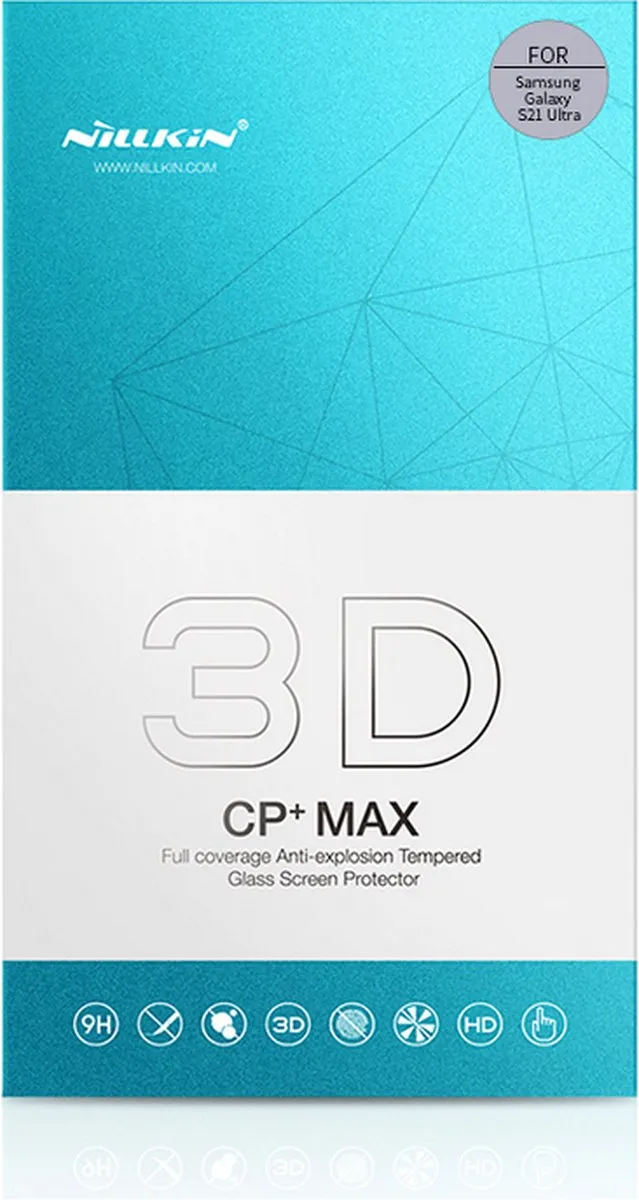 Nillkin Amazing CP+ Max Tempered Glass Galaxy S21 Ultra - Zwart - afbeelding 4 van 4
