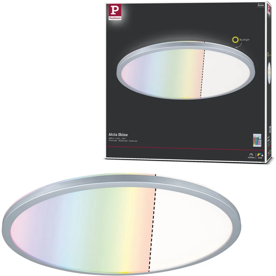 Paulmann Atria Shine LED-paneel 20W 42cm RGBW