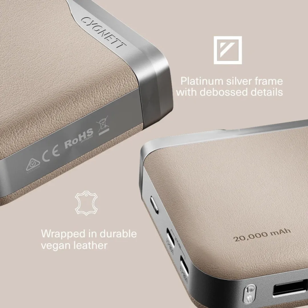 Cygnett Encore 20.000mAh Power Bank CY5632PBCHE - 65W - Wit