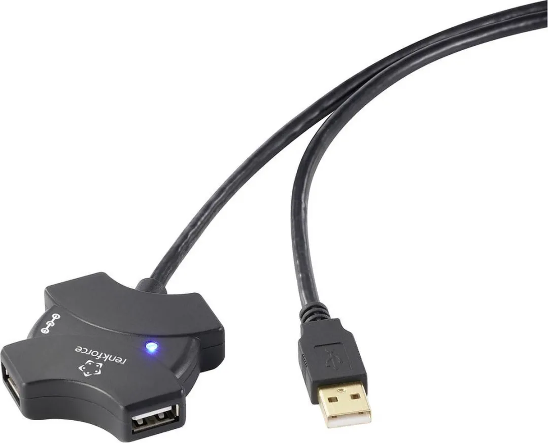Renkforce RF-6270930 USB-hub 4 Poorten USB 2.0 - Zwart