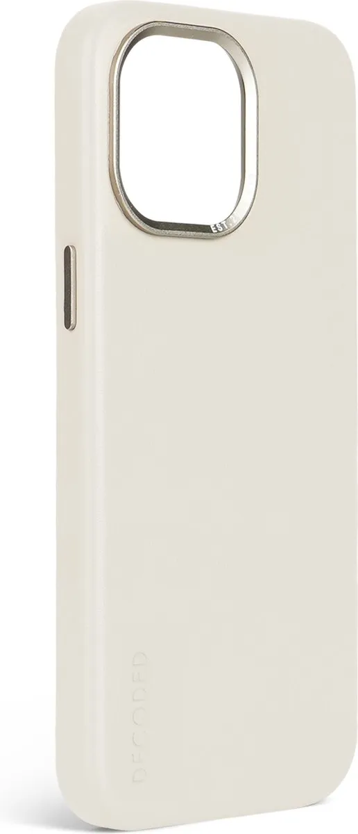 Decoded Leren Hoesje iPhone 15 Pro Max Clay Beige - MagSafe