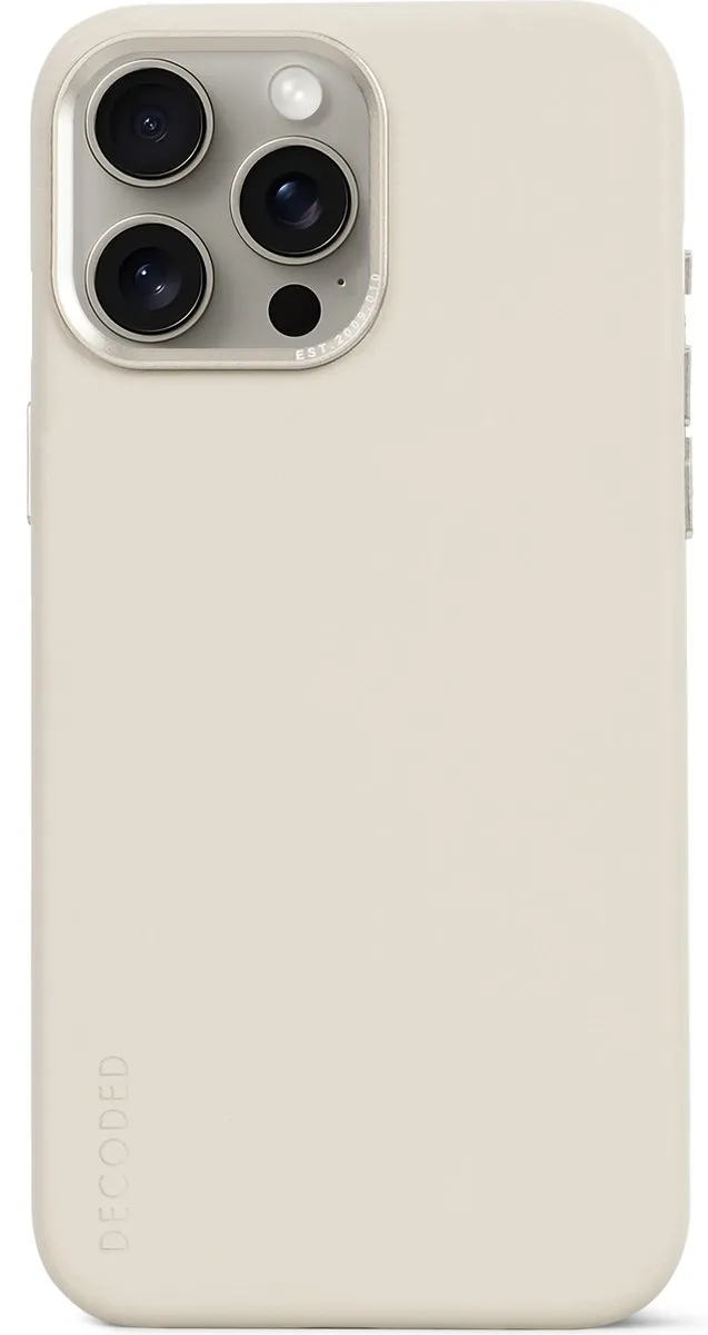 Decoded Leren Hoesje iPhone 15 Pro Max Clay Beige