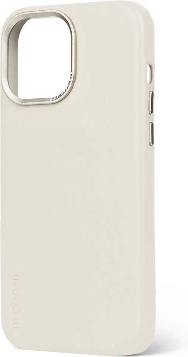 Decoded Leren Hoesje iPhone 15 Pro Max Clay Beige - MagSafe