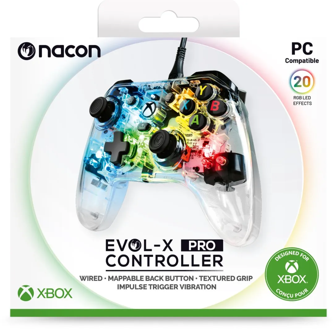 Nacon Wired Evol-X XBXEVOL-XPROLIGHT Controller - Xbox Series X - RGB