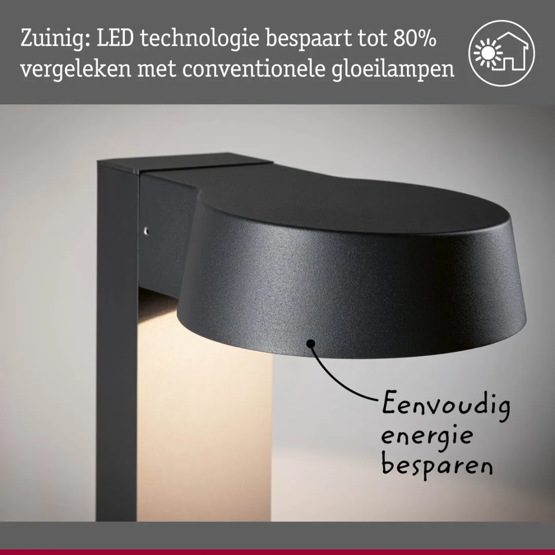 Paulmann Capea Grand LED-bolderlamp 11,5W 3000K - Antraciet