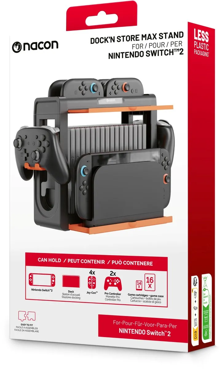 Nacon Switch Opbergstation voor Joy-Con & Pro Controller Zwart