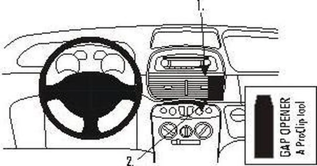 Brodit ProClip 853593 Houder Fiat Punto 2004-2007 - Grijs