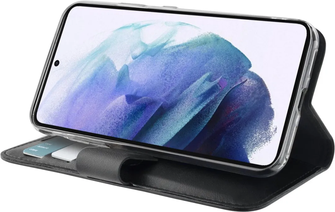 Azuri Walletcase AZWALCLRSAG906-JOL - Samsung Galaxy S22+ - 3 Pasjes - Zwart