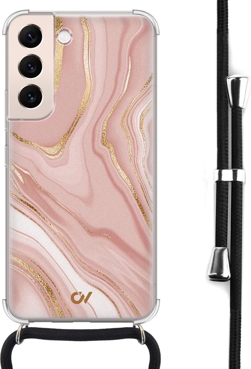 Casevibes Telefoonhoesje Samsung S22 Rose Marble