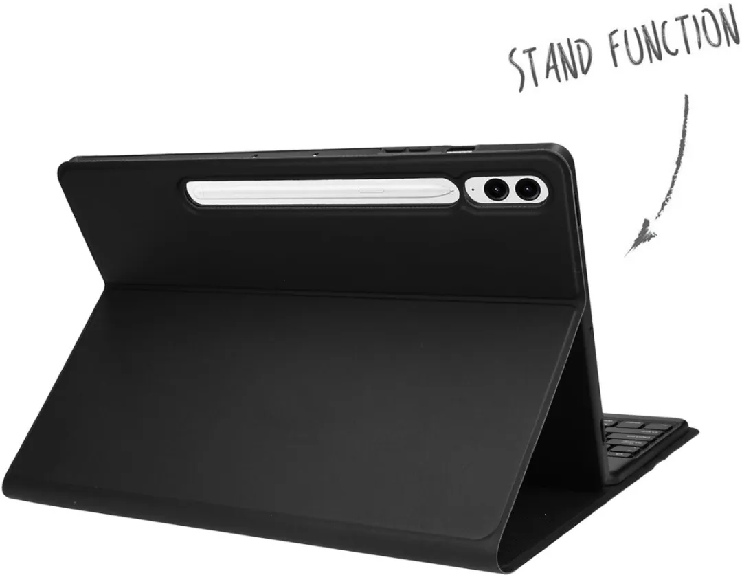 Accezz Tablet Hoes Toetsenbord - Samsung Galaxy Tab S9 FE Plus 12.4" - Zwart - SH00069645