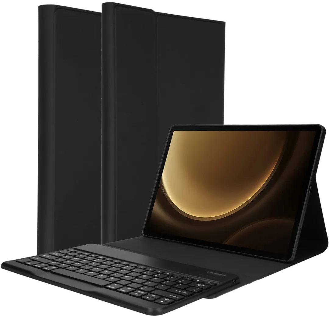Accezz Tablet Hoes Toetsenbord - Samsung Galaxy Tab S9 FE Plus 12.4" - Zwart - SH00069645