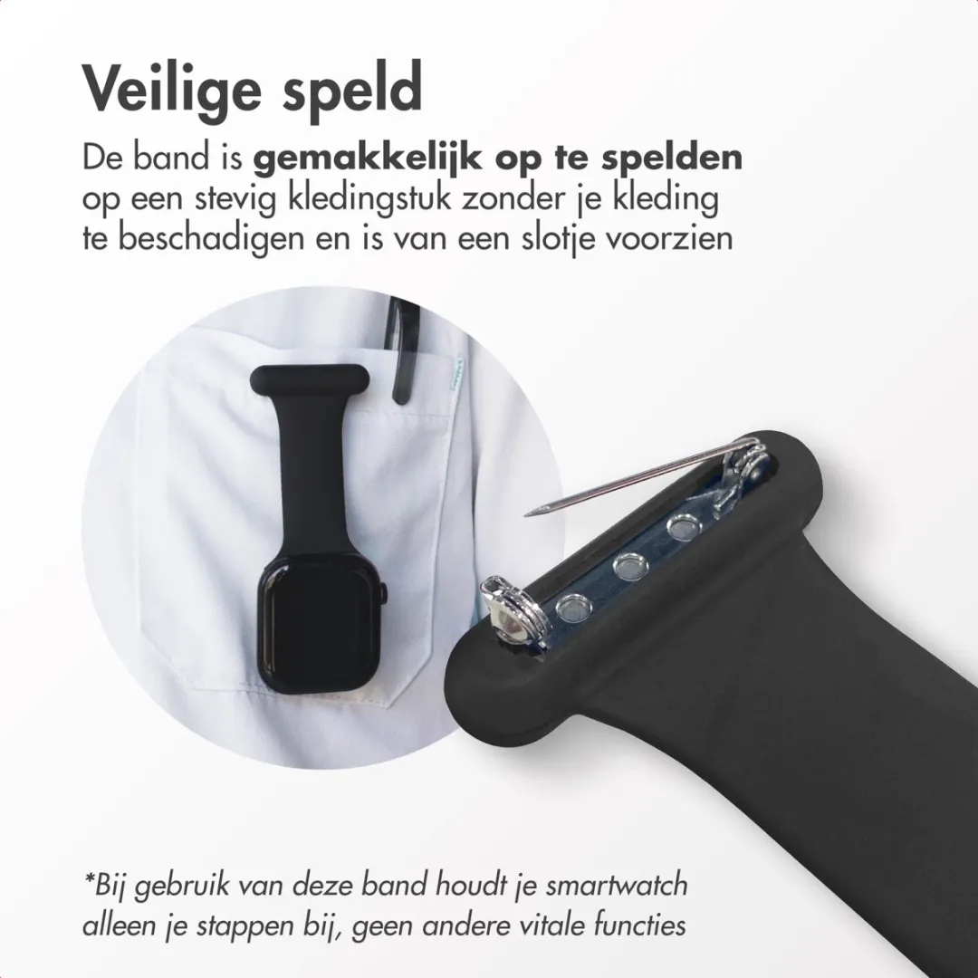 Imoshion Siliconen Bandje Apple Watch 44-49mm - Zwart
