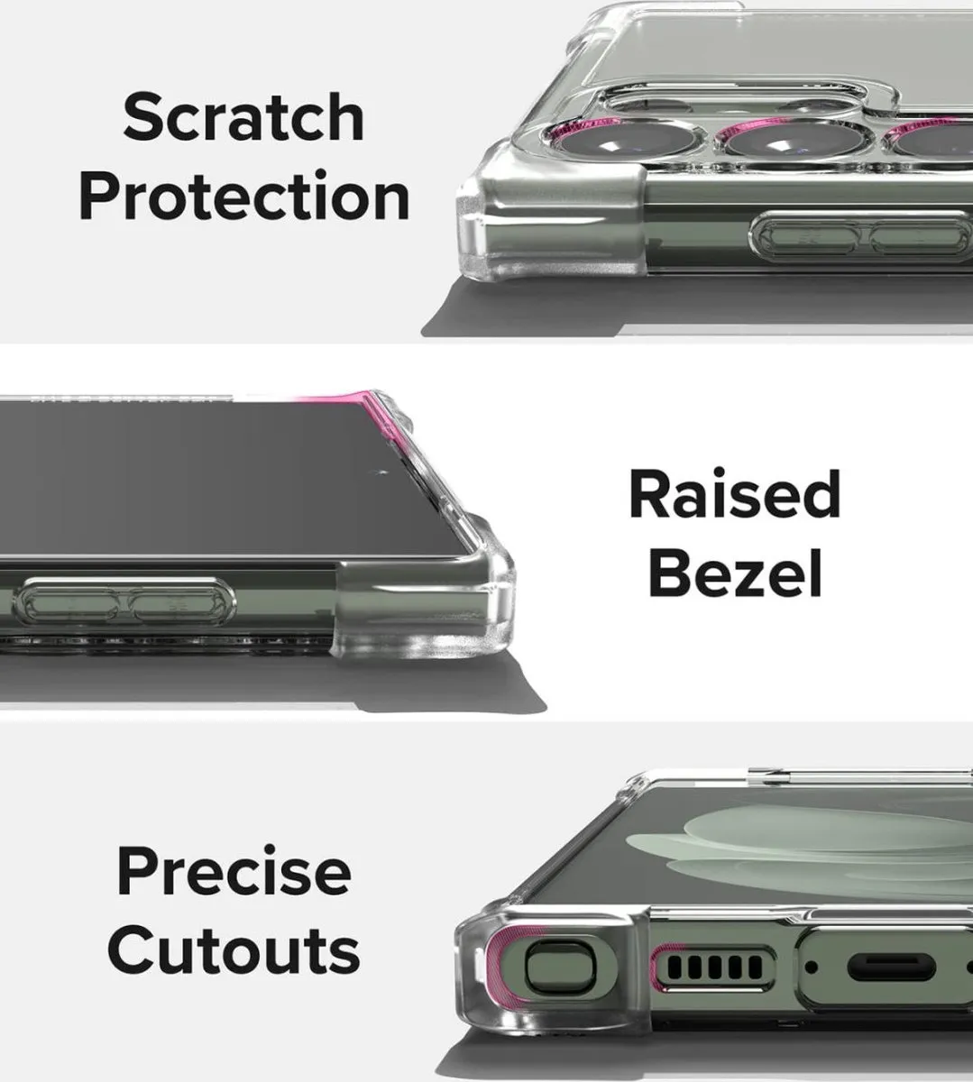 Ringke Fusion Bumper Hoesje Samsung Galaxy S23 Ultra - Transparant